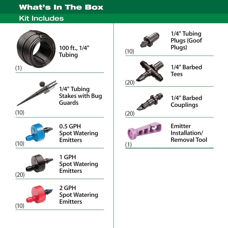 Rainbird DRIPKITBAG Drip Irrigation Repair and Expansion Kit - Image 2